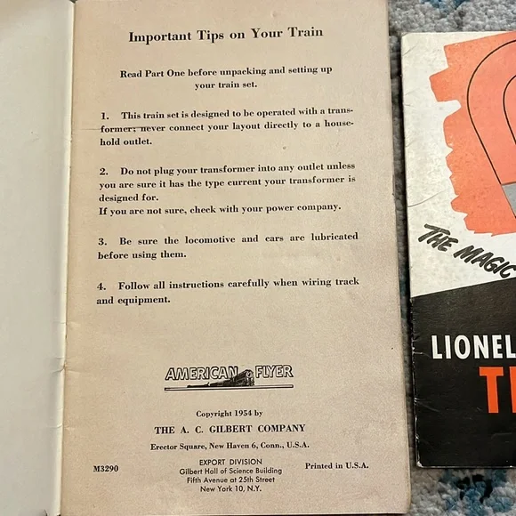 Vintage Train Instruction Books Collection 1950s Lionel & Gilbert American Flyer - Picture 11 of 16